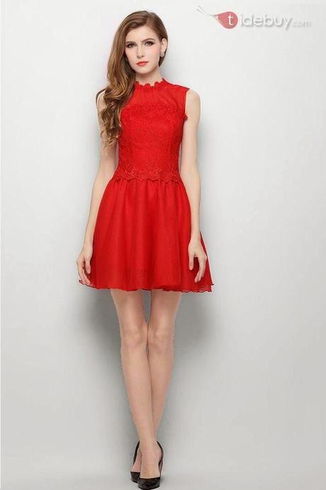 Descubriendo: Tidebuy http://es.tidebuy.com/producto/Bonito-Joya-Cuello-de-Encaje-sin-Mangas-con-Gradas-de-A-L%C3%ADnea-Vestido-Corto-Homecoming-10980674.html
