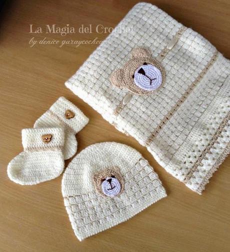 COMPLETO PARA RECIÉN NACIDO A CROCHET COMPLETO PARA RECIÉN NACIDO A CROCHET