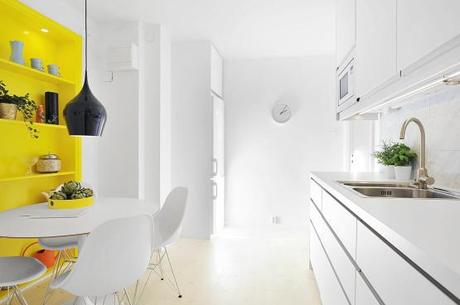 muebles de diseño lámparas de diseño estilo nórdico escandinavo decoración en blanco decoracion diseño interiores decoración detalles de color cocinas nórdicas cocinas modernas blancas blog decoración nórdica Atrevidos toques de amarillo deco 