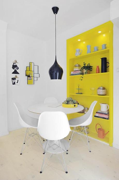 muebles de diseño lámparas de diseño estilo nórdico escandinavo decoración en blanco decoracion diseño interiores decoración detalles de color cocinas nórdicas cocinas modernas blancas blog decoración nórdica Atrevidos toques de amarillo deco 