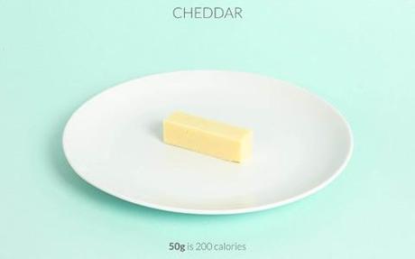 Calorific: La aplicación que te enseña como son 200 calorías Cheddar 200 calorias