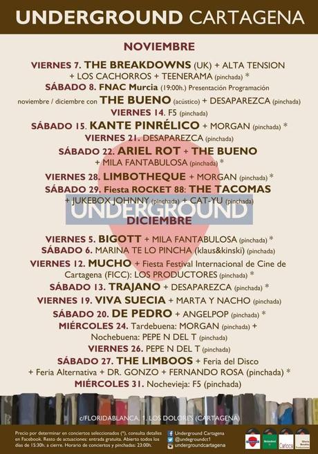 Underground Cartagena: programación Noviembre – Diciembre 10733815_745370282209193_1721654424486842808_o