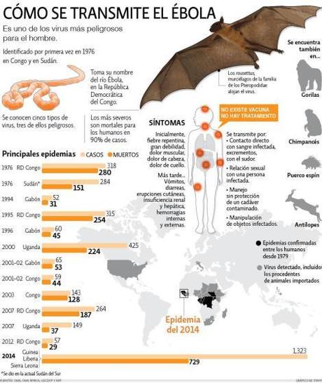 Infografía sobre el virus del Ébola