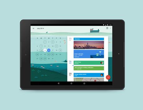 Google Calendar @ Lotta Nieminen Android 5.0 Lollipop, Google Calnedar, ilustración, Lotta Nieminen
