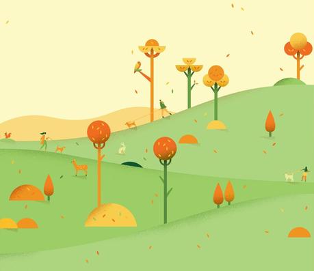 Google Calendar @ Lotta Nieminen Android 5.0 Lollipop, Google Calnedar, ilustración, Lotta Nieminen
