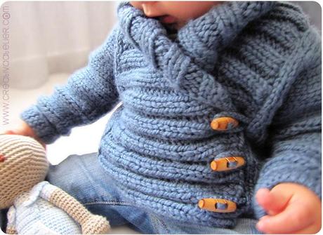 rebeca bebe DIY 1 Cómo hacer una chaqueta de bebé a dos agujas  DIY 