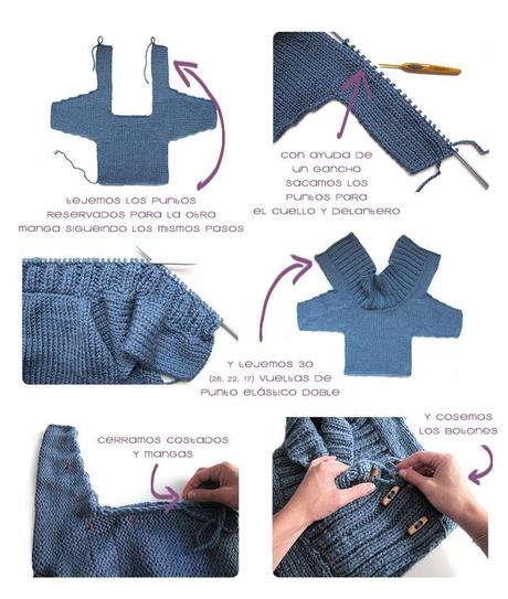 rebeca bebe DIY 6 Cómo hacer una chaqueta de bebé a dos agujas  DIY 