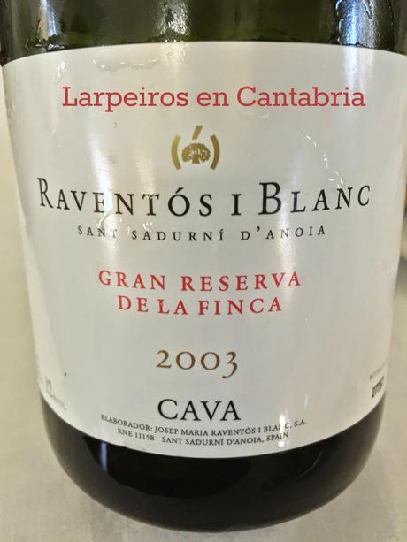 Cava Raventós I Blanc Gran Reserva de La Finca 2003: Terriblemente bueno