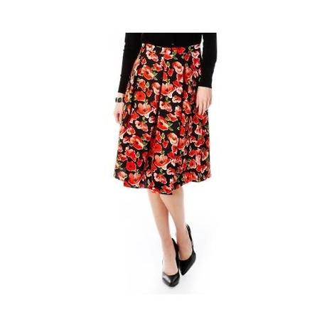 Falda Negra con Flores Dorothy Perkins | Dafiti México