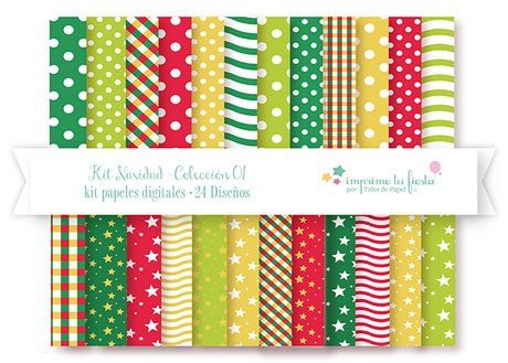 1000 usos para hacer con Papeles Digitales. Hoy adornos para Navidad! NUEVO: LINDOS PAPELES DIGITALES PARA NAVIDAD. 24 DISEÑOS PARA HACER TARJETAS, ADORNOS, GUIRNALDAS Y MÁS! ENCUÉNTRALOS EN MI TIENDA ETSY IMPRIME TU FIESTA!