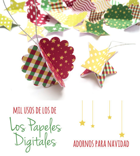1000 usos para hacer con Papeles Digitales. Hoy adornos para Navidad! KIT DE PAPELES DIGITALES IMPRIMIBLES PARA NAVIDAD. 100 USOS PARA LOS PAPELES DIGITALES, ADORNOS NAVIDEÑOS.