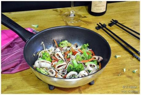 Wok de Brocoli y Chipirones Wok de Brocoli y Chipirones