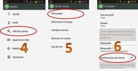 Desactivar el Doble Check Azul de WhatsApp Desactivar el Doble Check Azul de WhatsApp