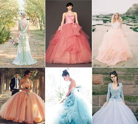 Vestidos de novia en tonos empolvados