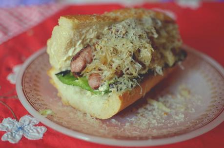 Bocadillo de salchichas Bocadillo de salchichas