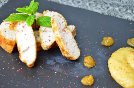 SOLOMILLO DE PAVO CON MAHONESA DE KAKI SOLOMILLO DE PAVO CON MAHONESA DE KAKI