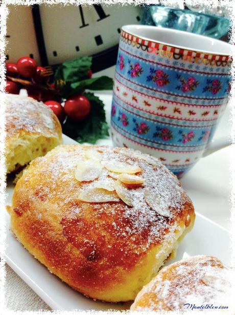 Bollitos de leche rellenos de turrón. Receta de Navidad Bollitos de leche rellenos de turrón 1