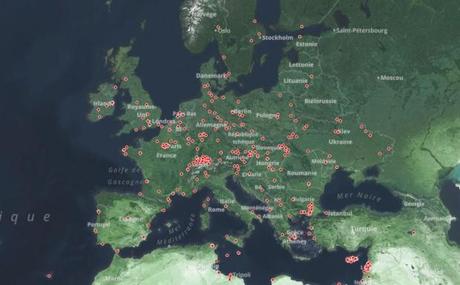 Observando las fronteras: los CIE también son europeos Captura del mapa de los CIE en Europa / Open Access Now