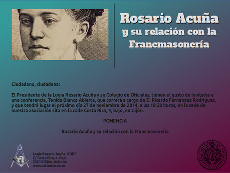 Rosario Acuña y la Francmasonería: Una tenida blanca abierta