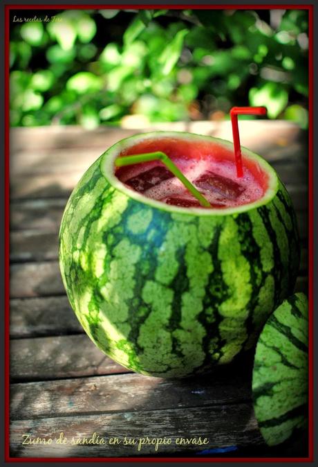 Zumo de sandía en su propio envase tererecetas las recetas de tere 05 Zumo de sandía en su propio envase tererecetas 05
