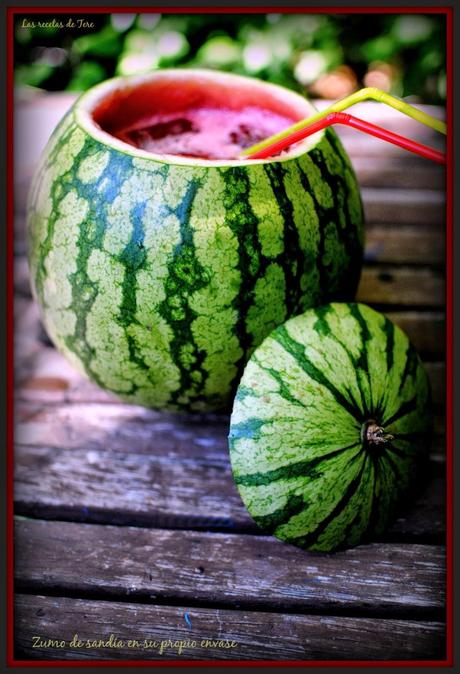 Zumo de sandía en su propio envase tererecetas las recetas de tere 02 Zumo de sandía en su propio envase tererecetas 02