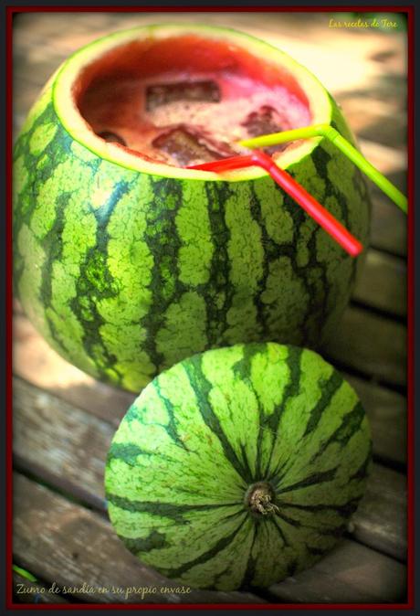 Zumo de sandía en su propio envase tererecetas las recetas de tere 04 Zumo de sandía en su propio envase tererecetas 04