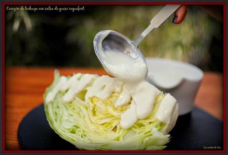 corazon de lechuga con salsa de queso roquefort tererecetas 02 corazon de lechuga con salsa de queso roquefort 02