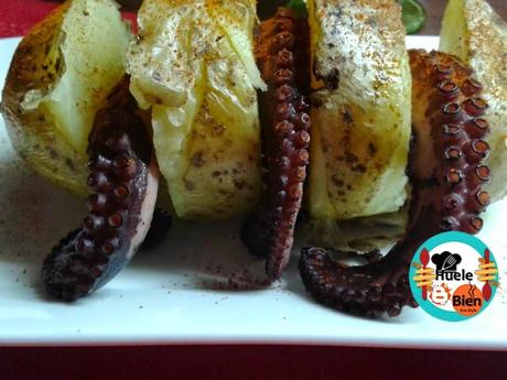 Brochetas de patatas y pulpo Brochetas de patatas y pulpo