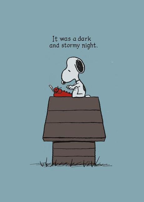 Escribir un thriller. snoopy