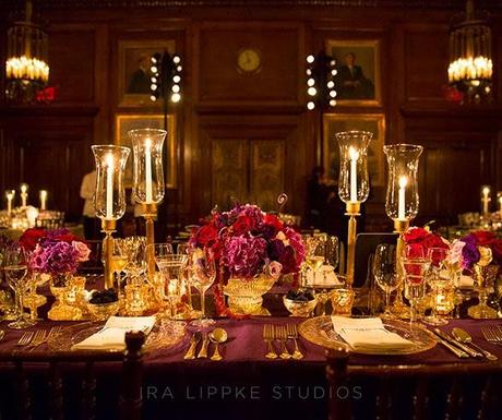 My Wedding Inspiration: una mesa de banquete de boda glamurosa y otoñal