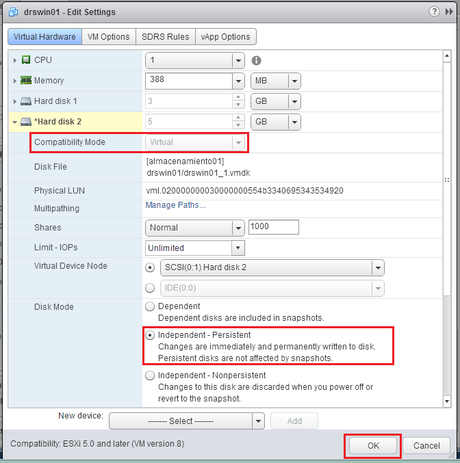 Como excluir discos de los snapshot en Máquinas Virtuales VMware Discos vmware independientes por DbigCloud