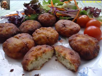 ALBÓNDIGAS DE PATATA Y REQUESÓN ALBÓNDIGAS DE PATATA Y REQUESÓN