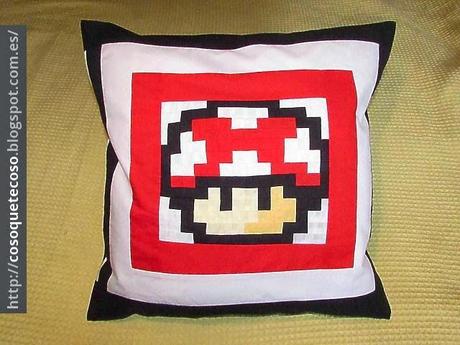 Cojín seta Mario Bros Cojín seta Mario Bros