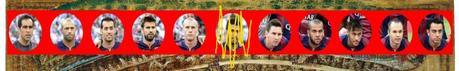 Detalle fotografías jugadores Barcelona. Detalle fotografías jugadores Barcelona.