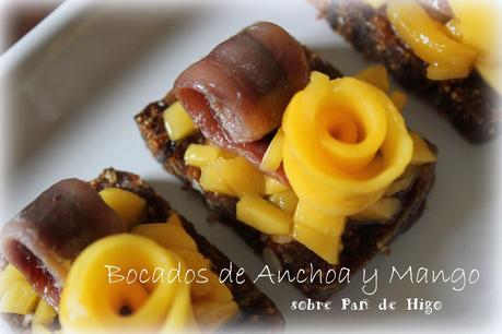 Bocados de Anchoa sobre Pan de Higo y Cognag con aroma de Trufa Blanca. Bocados de Anchoa sobre Pan de Higo y Cognag con aroma de Trufa Blanca.