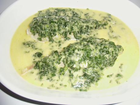 Colas de rape a la florentina Colas de rape a la florentina