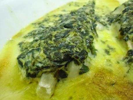 Colas de rape a la florentina Colas de rape a la florentina