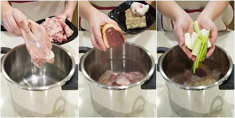 Caldo de pollo básico en olla express #elasaltablogs Caldo de pollo en olla express