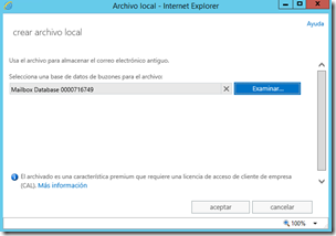 crear archivo local en Exchange 2013 crear archivo local en Exchange 2013