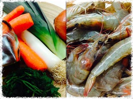 Crema de langostinos Crema de langostinos Ingredientes_Fotor