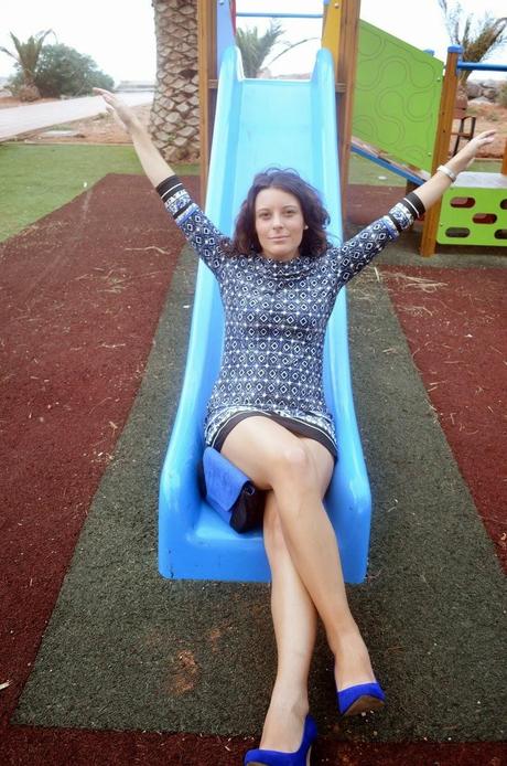Enjoy mi vestido azul, blog de moda, castellón, azul, blogger, look, fashion blogger
