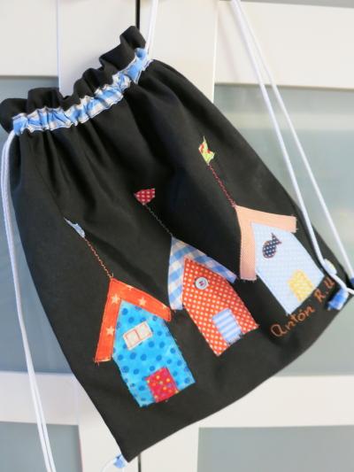 Mochila de tela negra Mochila de tela negra