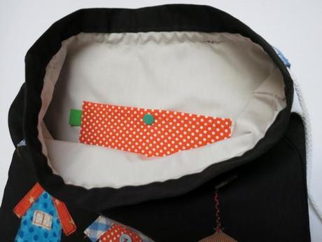 Mochila de tela negra Mochila de tela negra