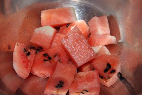 Ensalada con sandía paso 1 Ensalada con sandía paso 1