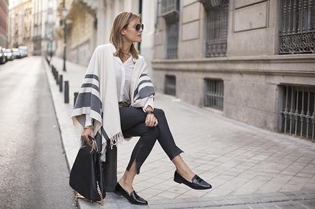 COMFY TUESDAY OUTFITS, asos, poncho, cintuton malla, mango, rayban aviator, La morenita complements, river island, pointed shoes, guiadeestilo, cristina blanco, guia de estilo blog