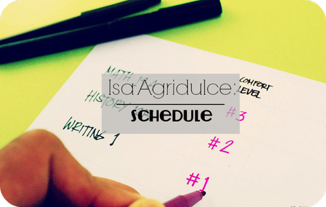 Isa Agridulce: Schedule Isa Agridulce: Schedule