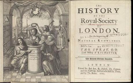 Sprat, History of the Royal Society - frontispiece