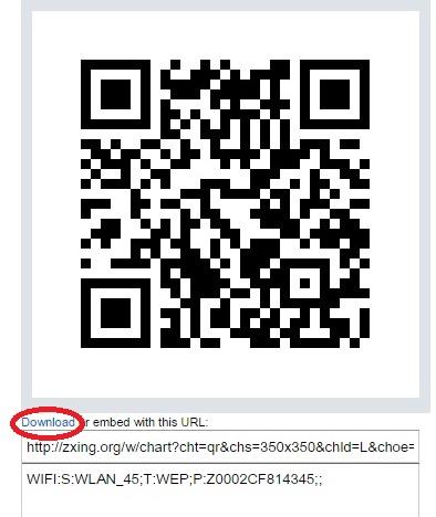 Conectarse a una red Wi-fi escaneando un código QR Código QR