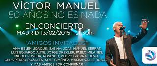 Víctor Manuel celebrará 50 años de música rodeado de amigos en Madrid