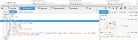 Herramientas de desarrollador de Firefox panel herramientas